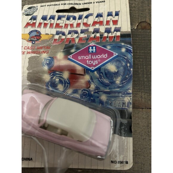 Vintage Road Tough PINK Ford T-Bird Die Cast Metal Free Wheeling 8901B - Picture 6 of 10